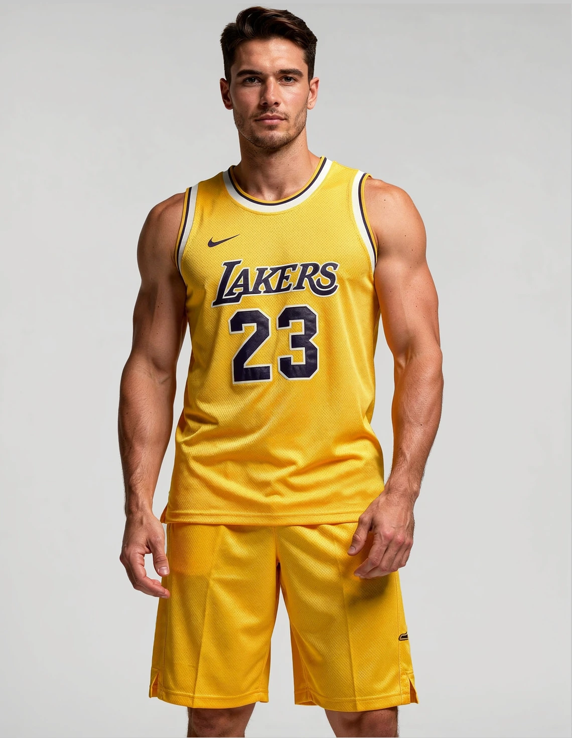 ست رکابی و شلوارک بسکتبال مردانه نایک Nike Lakers No.23 M