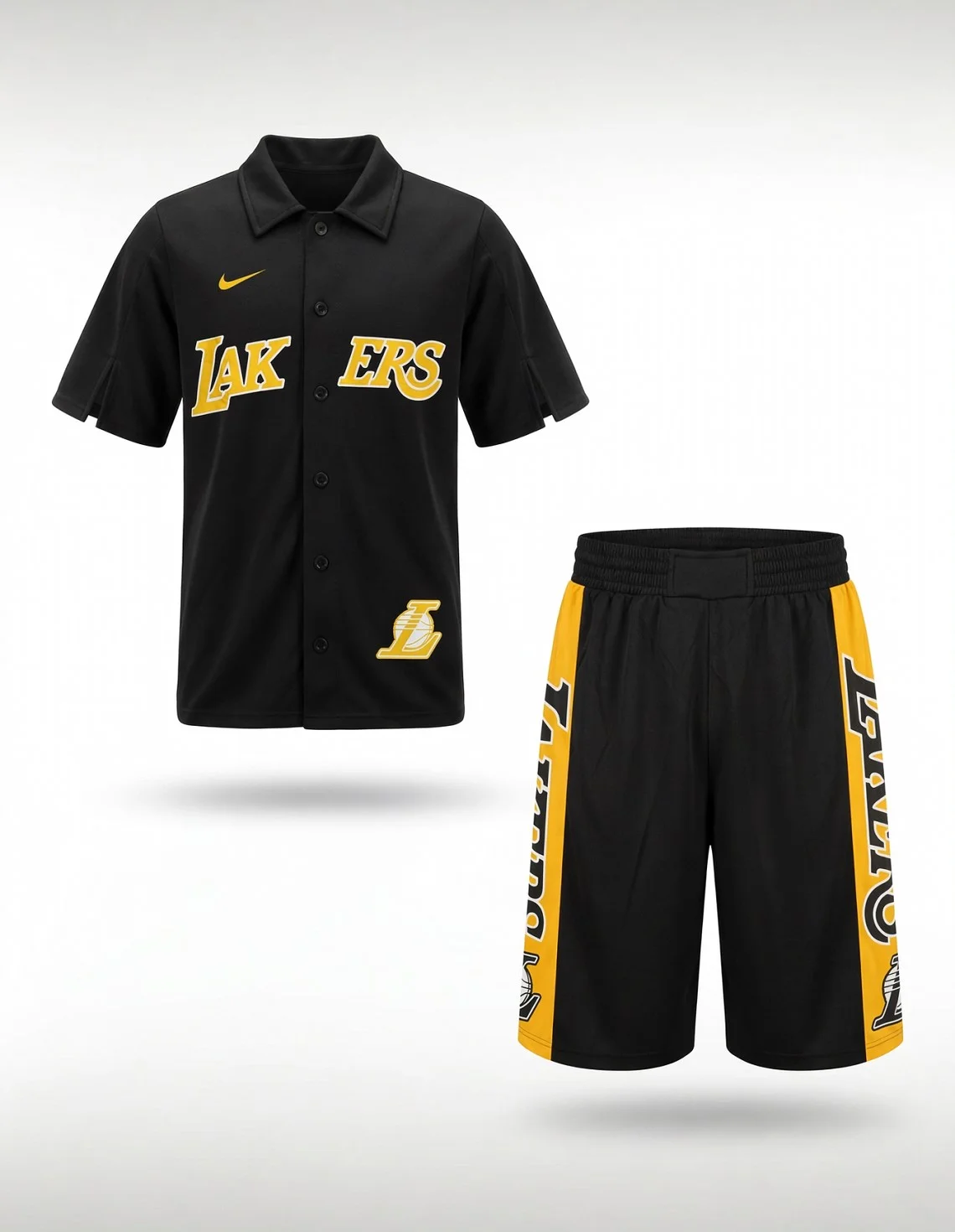 ست پیراهن و شلوارک بیسبال مردانه نایک Nike Lakers Baseball Set M